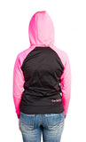 Black/Pink Ladies' DiCED Full Zip Hoodie Sweatshirt