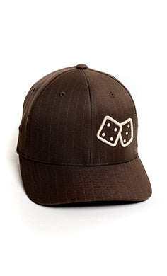 Brown DiCED Pinstripe Flexfit Hat