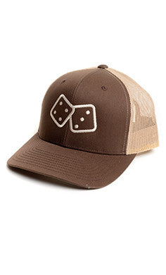 Brown DiCED Snapback Trucker Hat